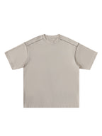 Oversized Contrast-Stitched Cotton Tee