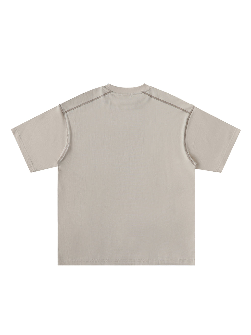 Oversized Contrast-Stitched Cotton Tee