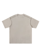 Oversized Contrast-Stitched Cotton Tee