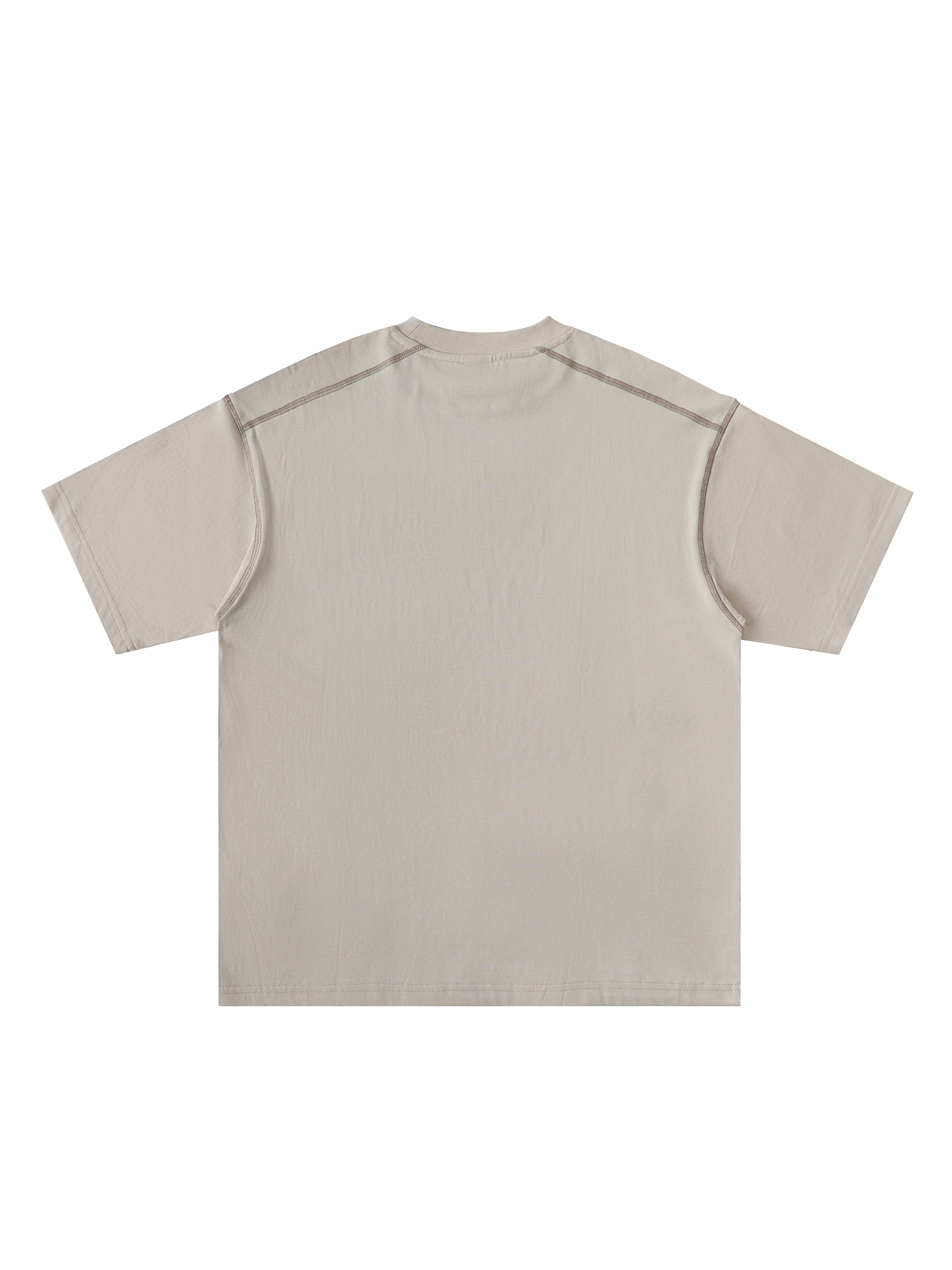 Oversized Contrast-Stitched Cotton Tee
