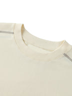 Oversized Contrast-Stitched Cotton Tee