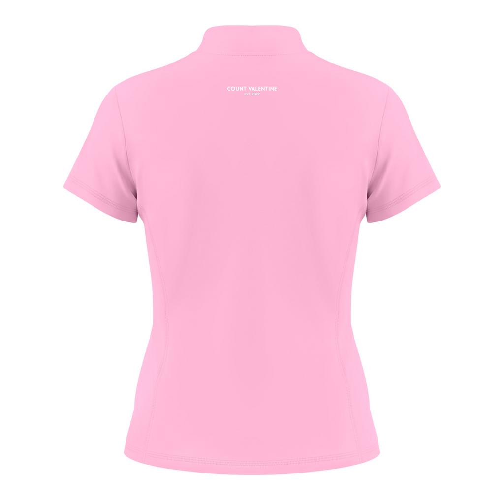 Everyday Move Zip Top - Pink, photo 2 | women's quarter-zip training top by Count Valentine