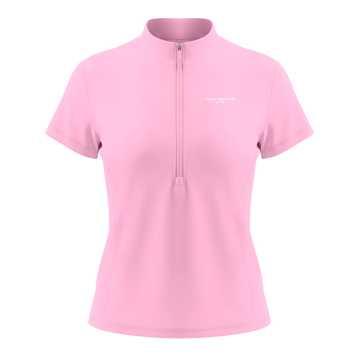 Everyday Move Zip Top - Pink, photo 1 | women's quarter-zip training top by Count Valentine