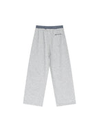 Plaid Contrast Waist Pants