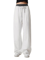 Plaid Contrast Waist Pants