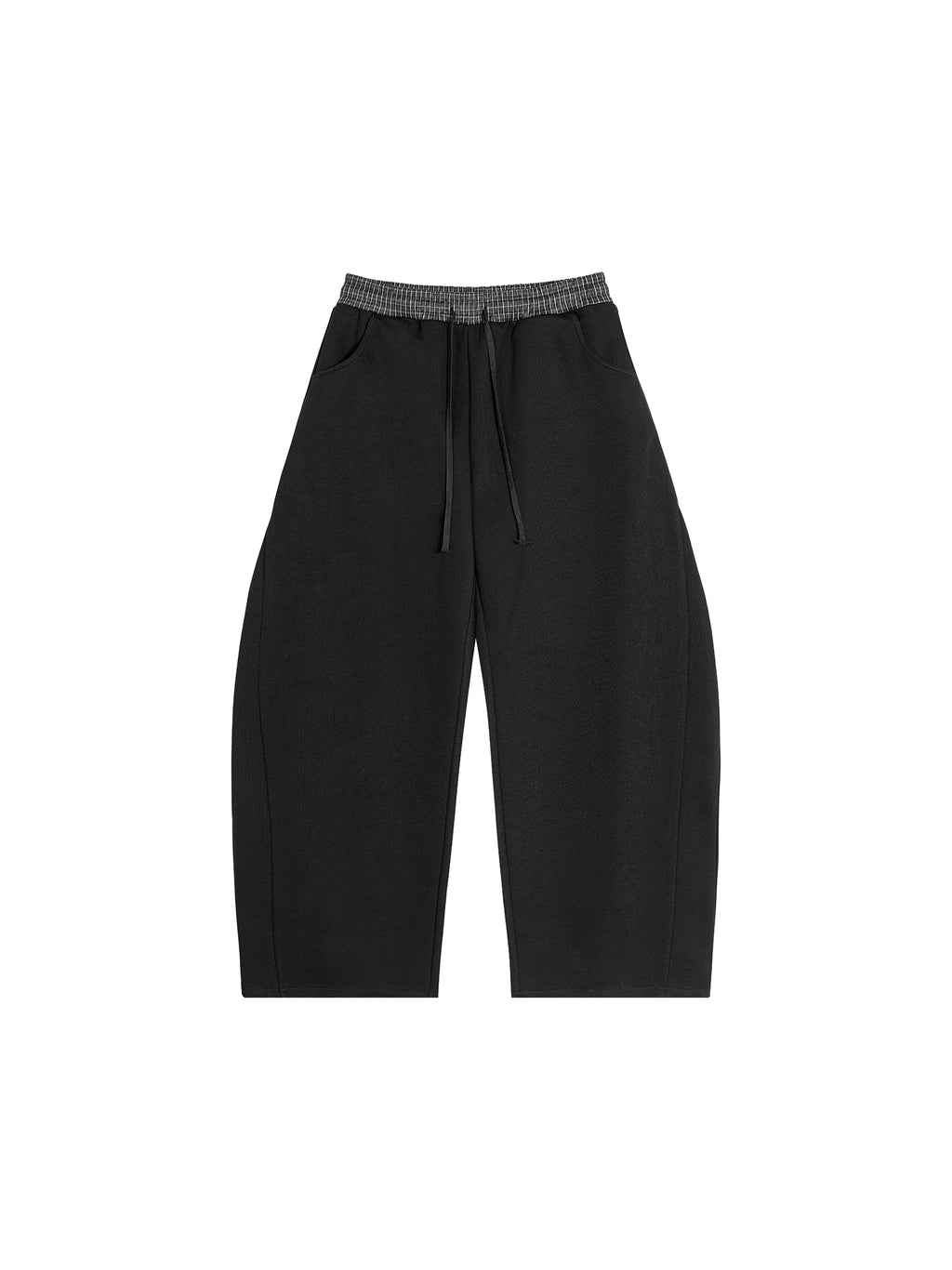 Plaid Waistband Barrel Sweatpants