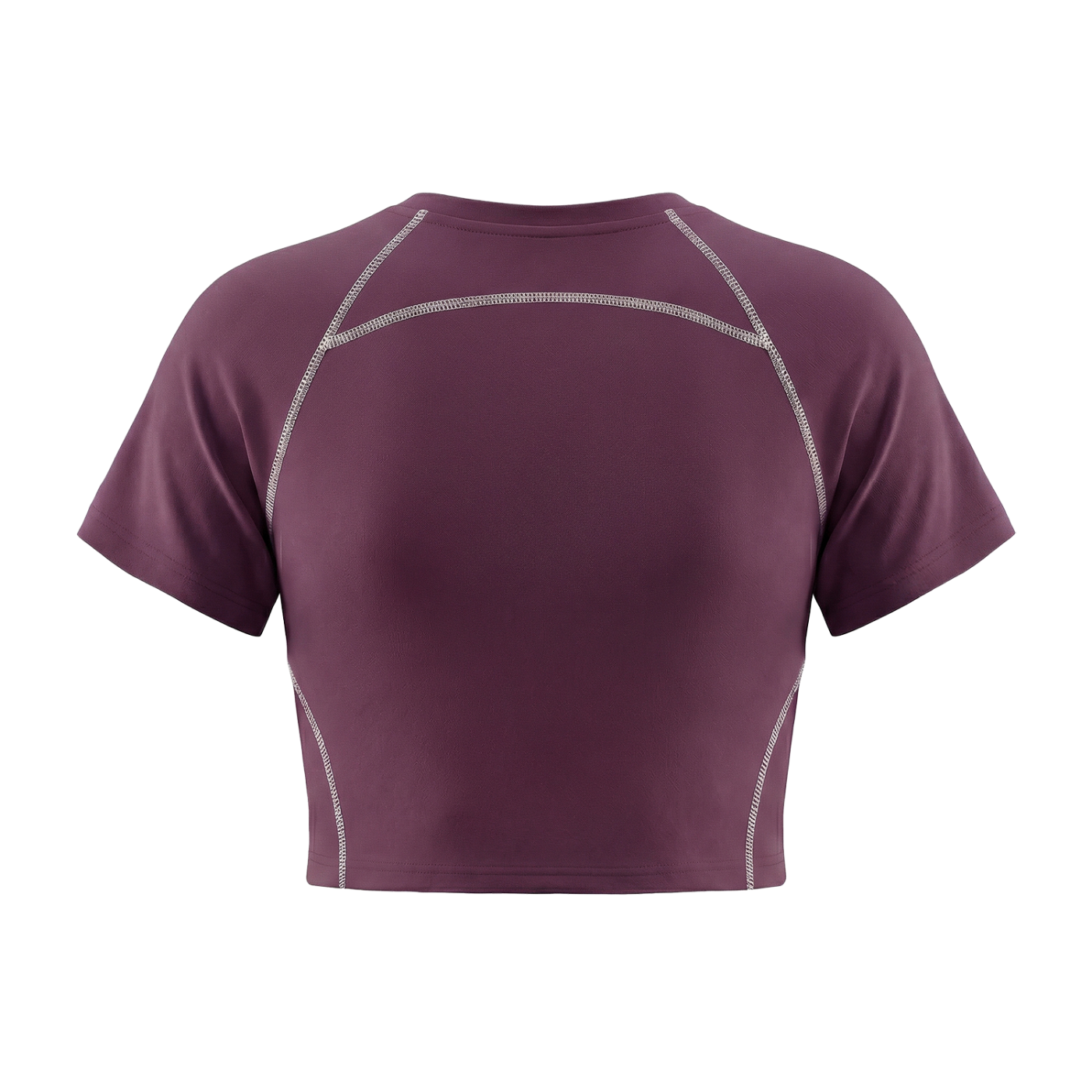 Women's Contrast Stitch Raglan Crop T-Shirt