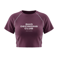Women's Contrast Stitch Raglan Crop T-Shirt
