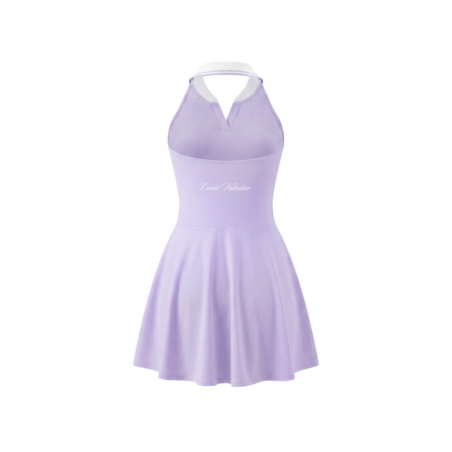 Collared Pickleball Love Dress - Purple