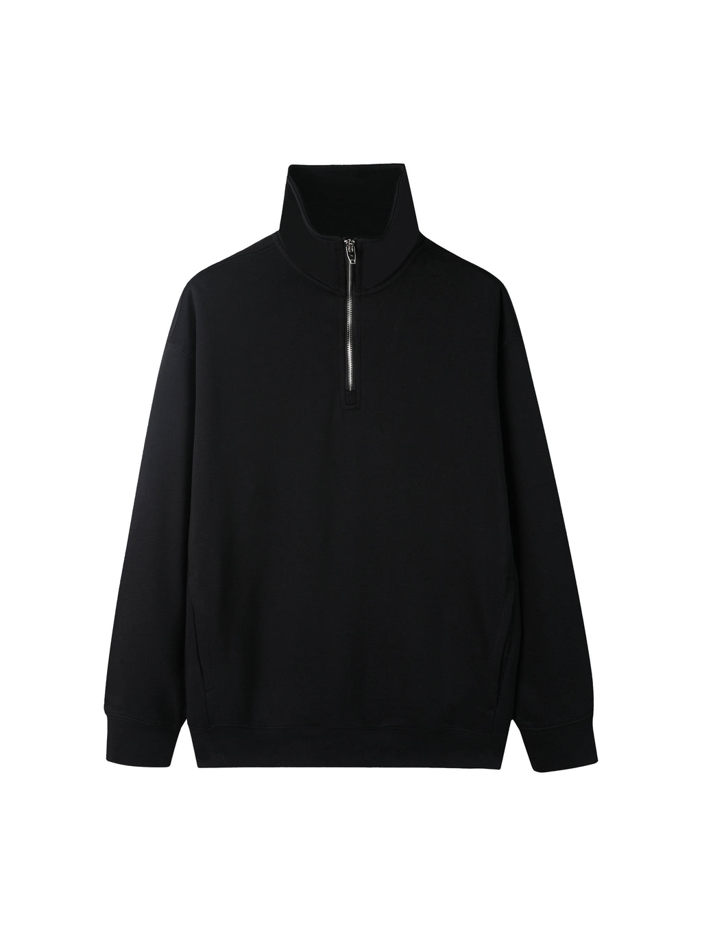 Quarter-Zip Drop Shoulder Sweatshirt