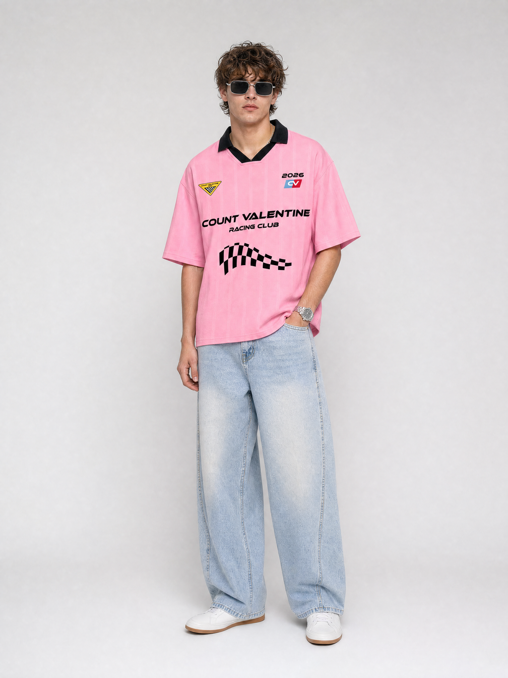 Racing Club Grid Jersey - Pink