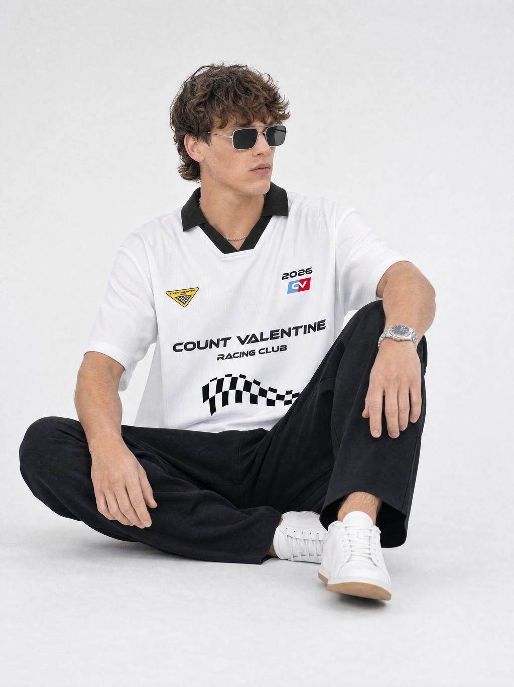 Racing Club Grid Jersey - White