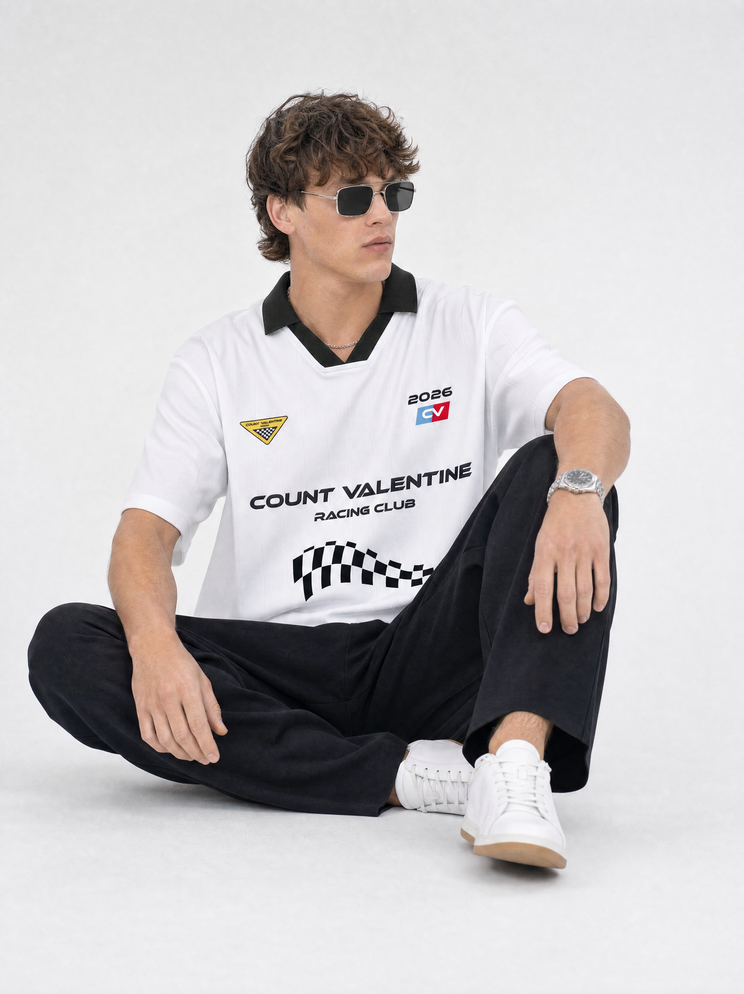 Racing Club Grid Jersey - White