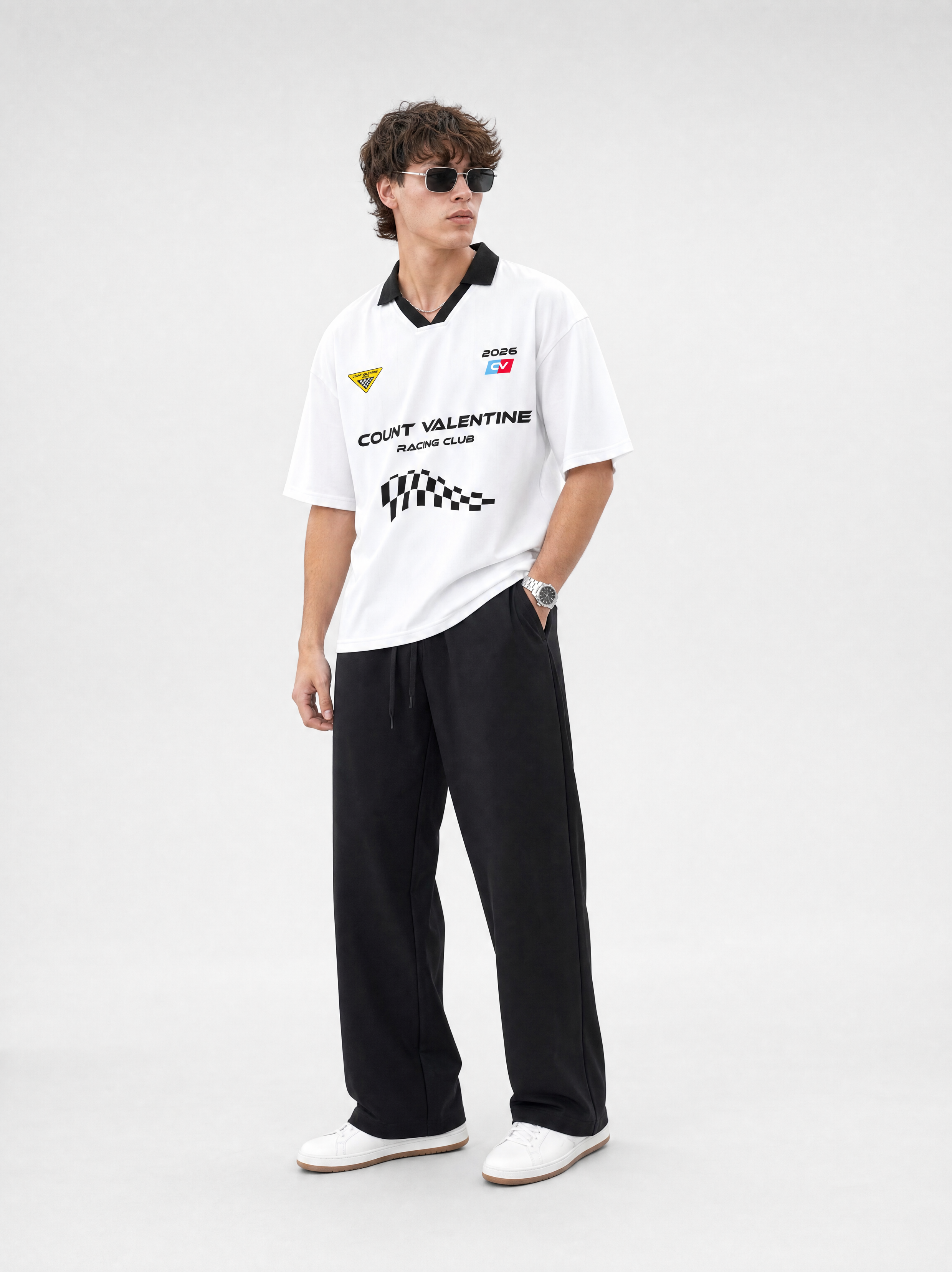 Racing Club Grid Jersey - White
