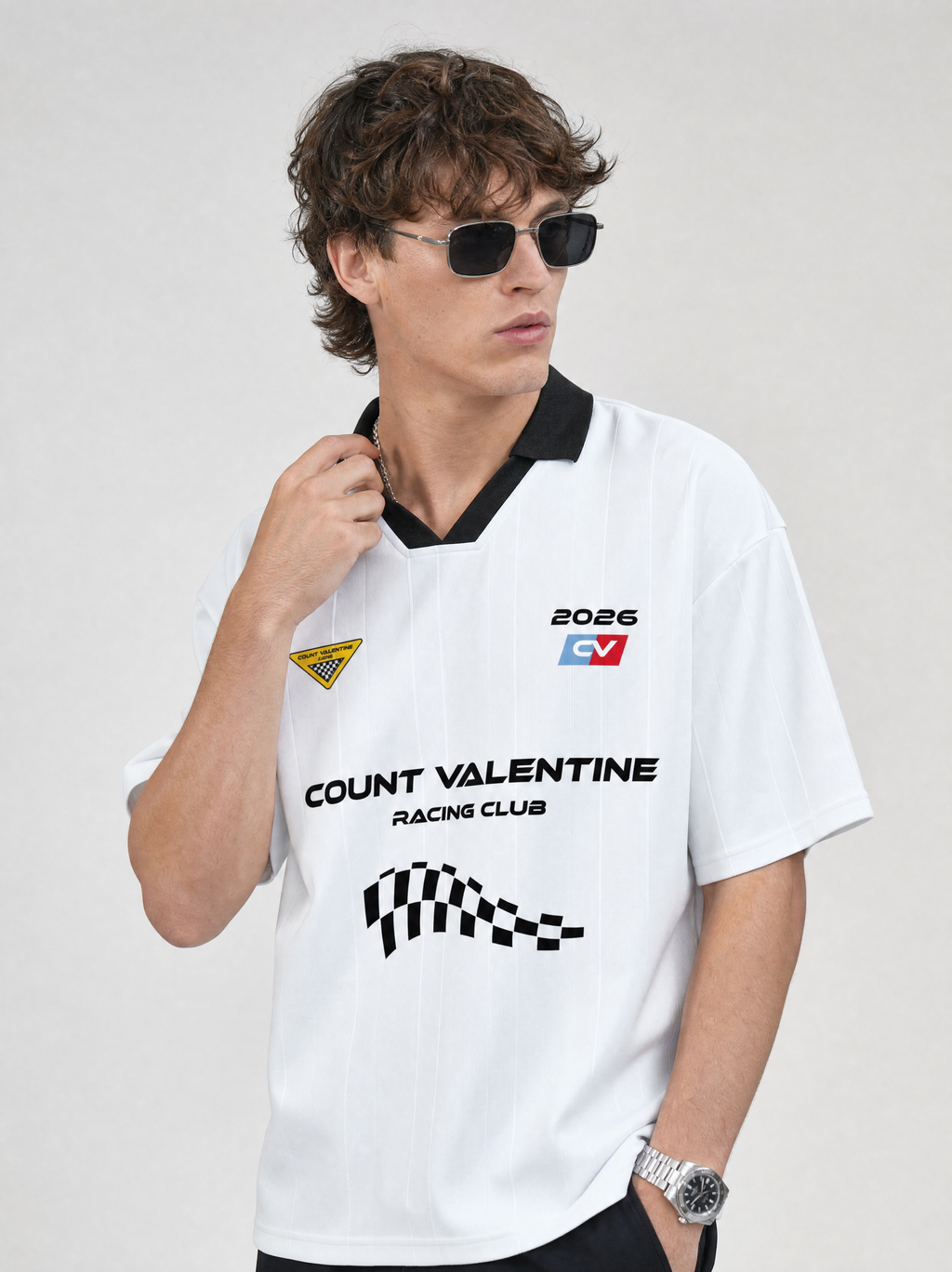 Racing Club Grid Jersey - White