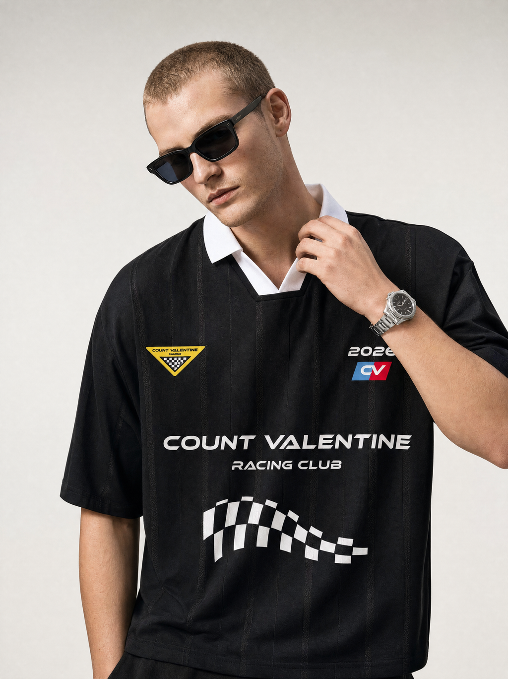 Racing Club Grid Jersey - Black