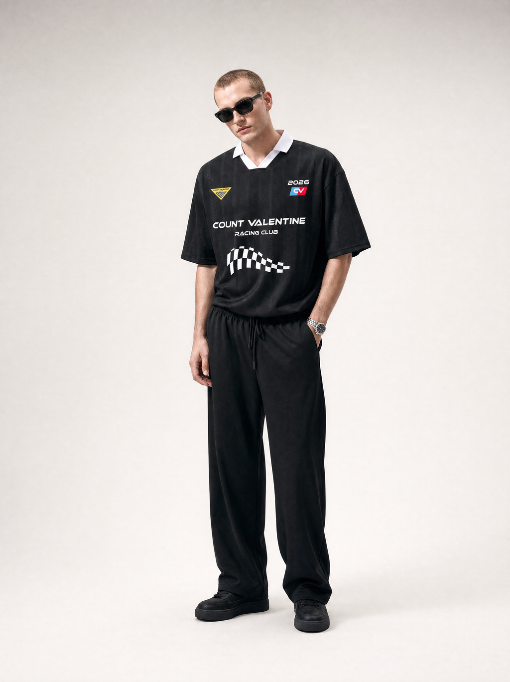 Racing Club Grid Jersey - Black