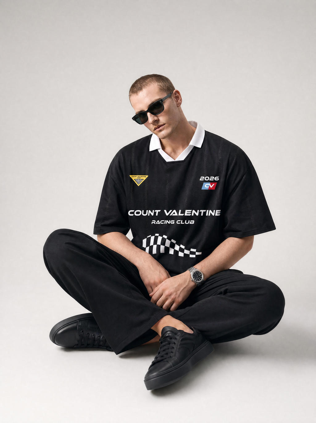 Racing Club Grid Jersey - Black