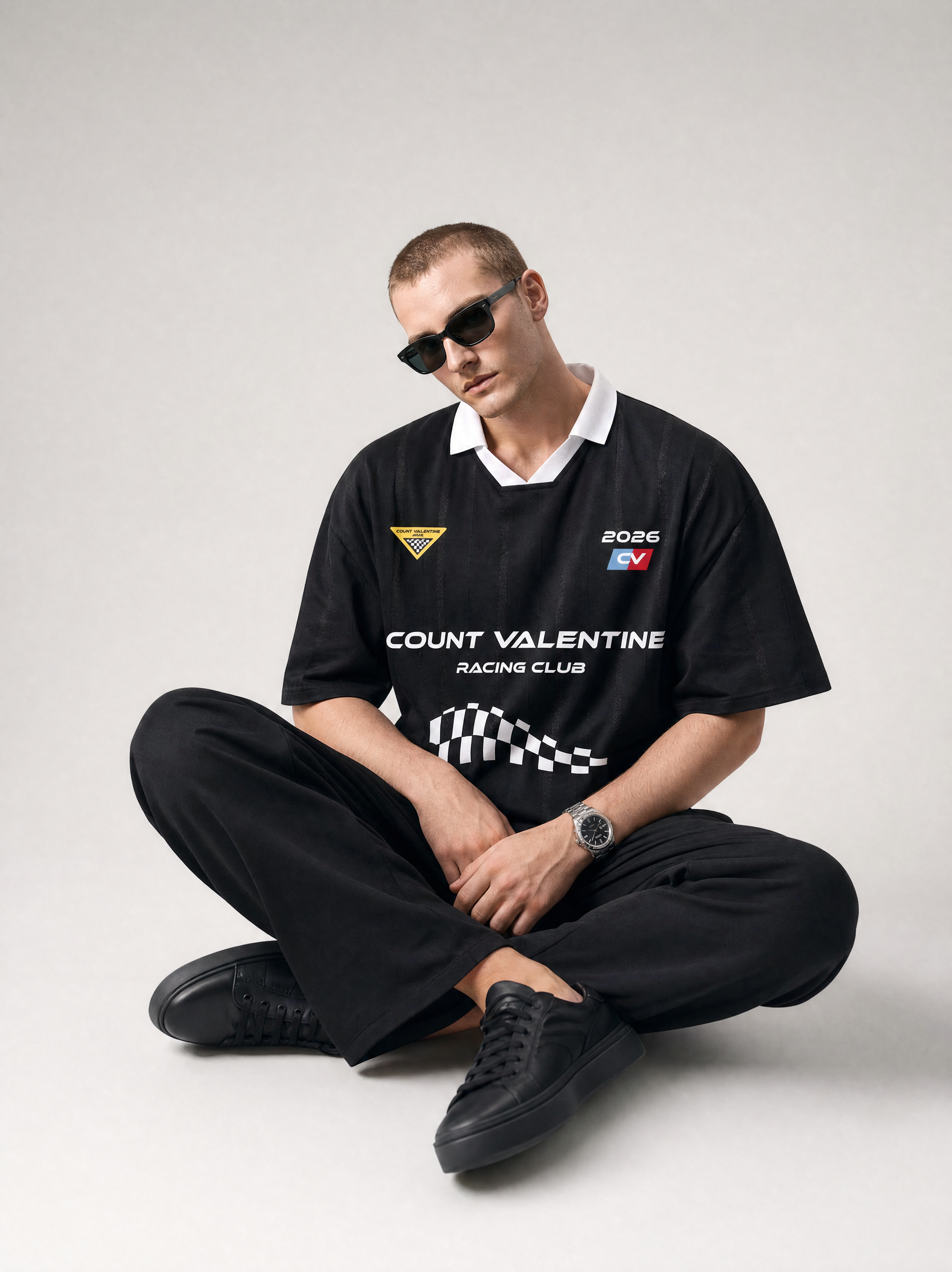 Racing Club Grid Jersey - Black