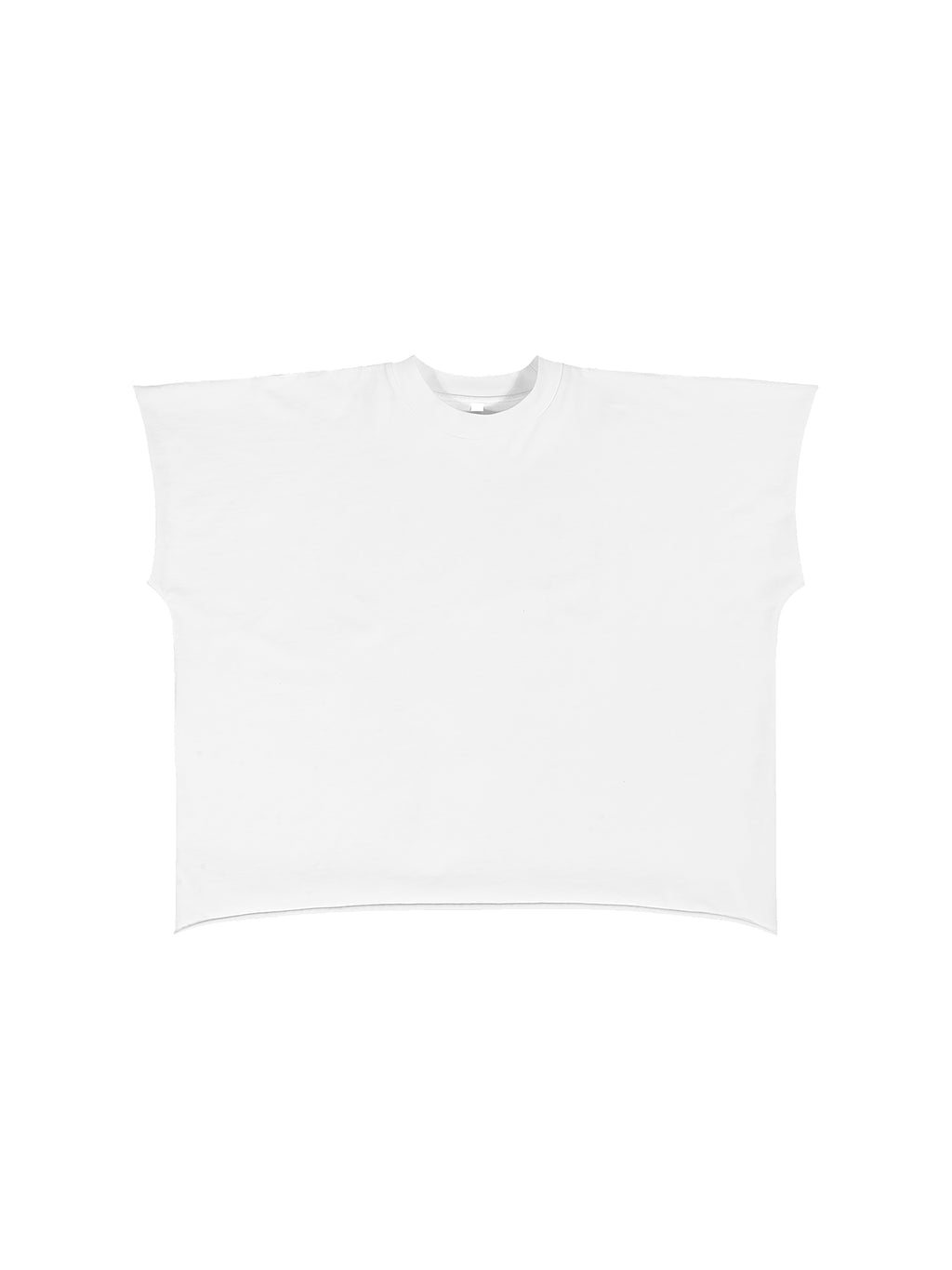 Raw Edge Boxy Non-Shrink T-Shirt