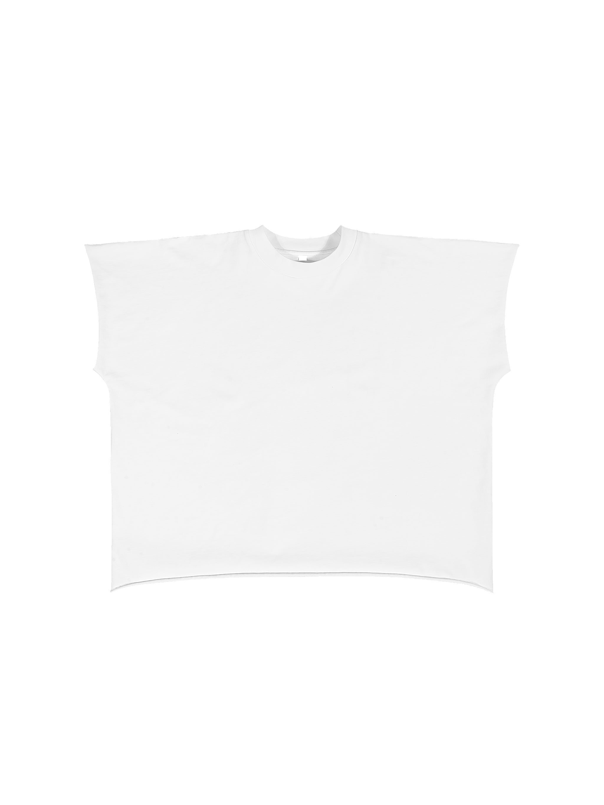 Raw Edge Boxy Non-Shrink T-Shirt
