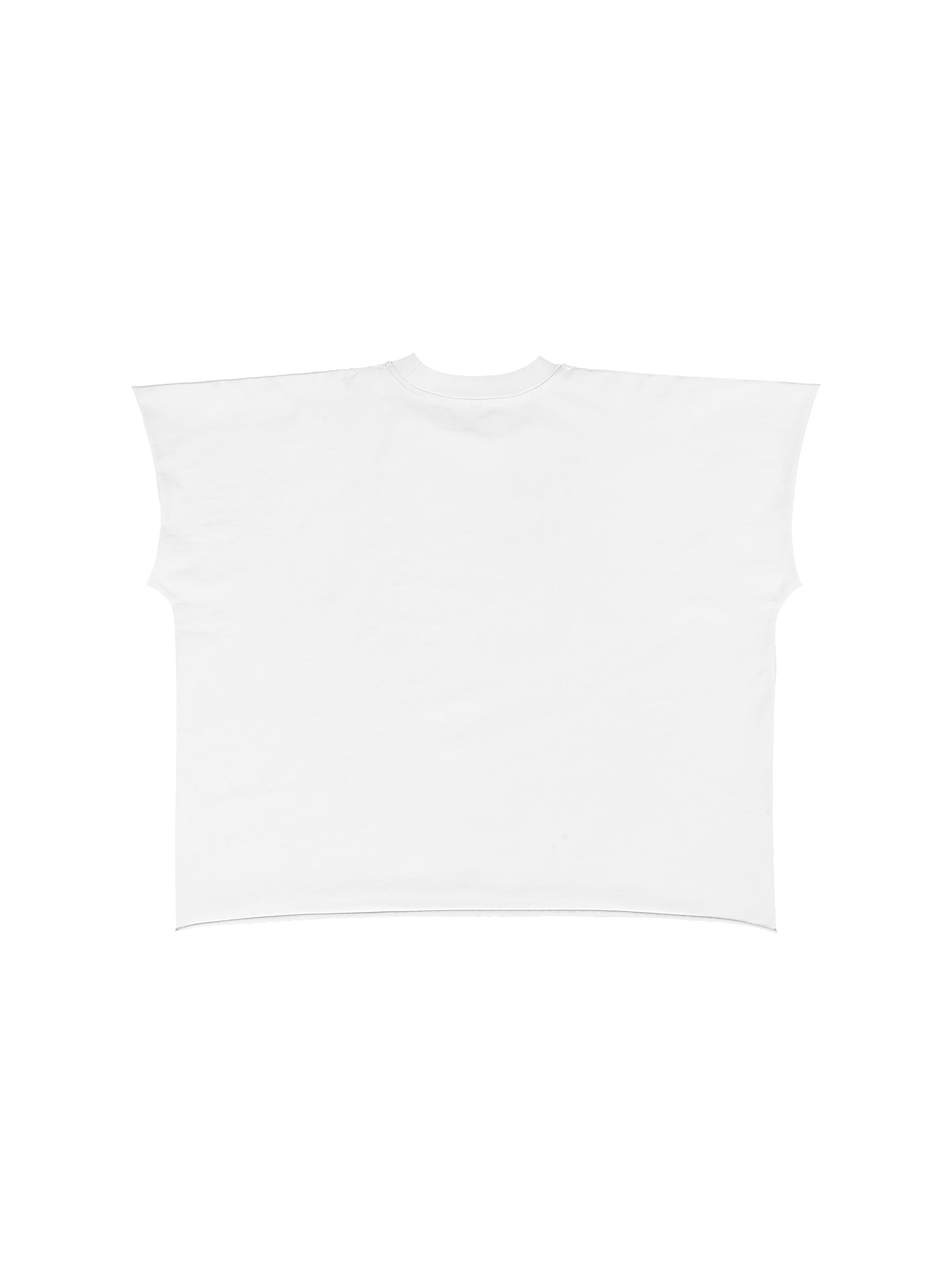 Raw Edge Boxy Non-Shrink T-Shirt