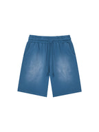 Rectangle Patch Monkey Washed Shorts
