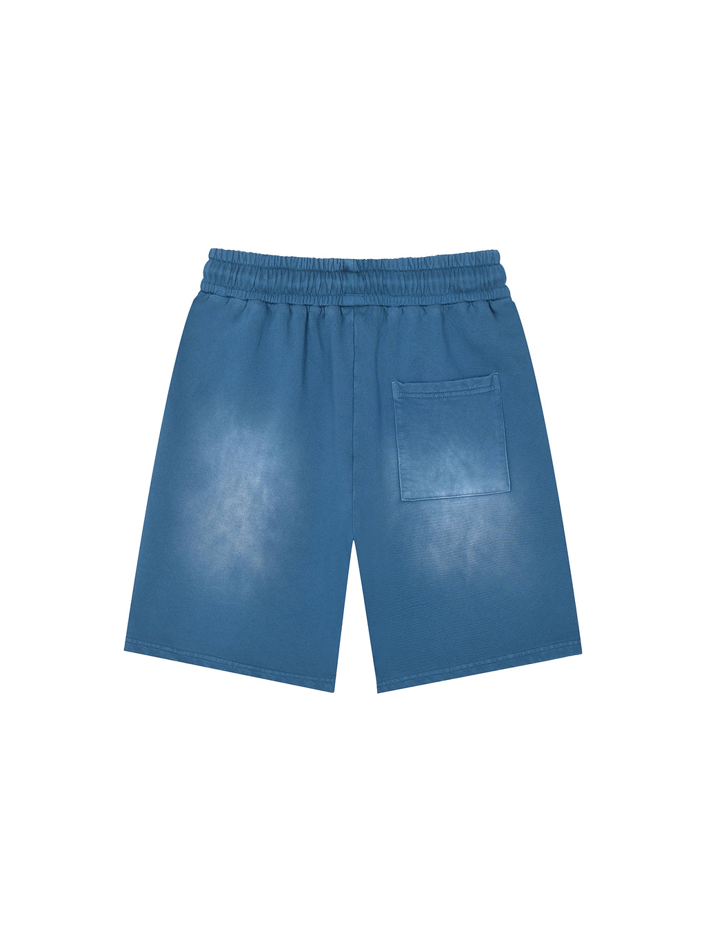 Rectangle Patch Monkey Washed Shorts