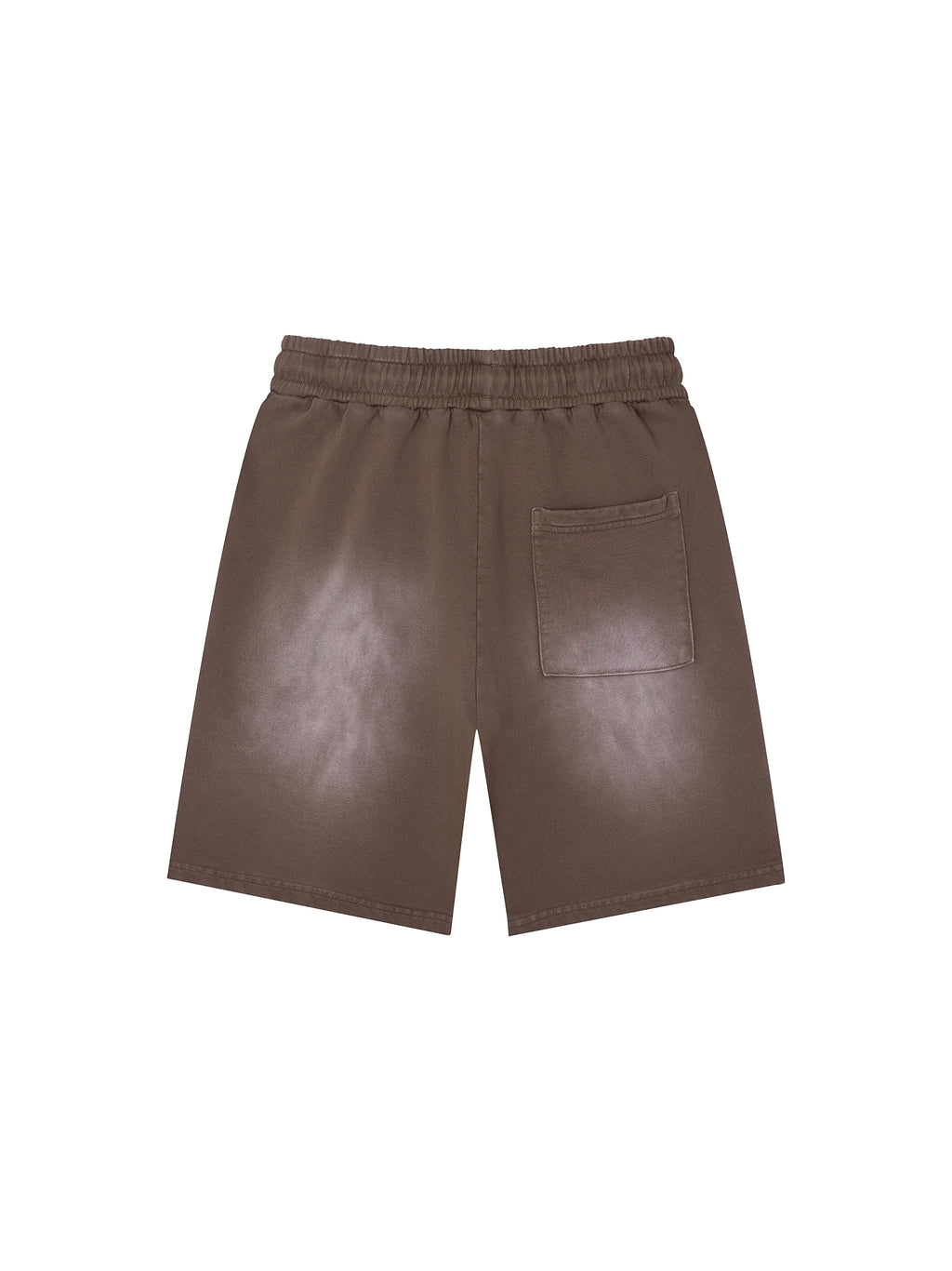 Rectangle Patch Monkey Washed Shorts