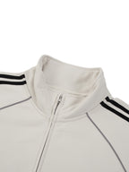 Reflection Striped Raglan Sleeve  Jacket