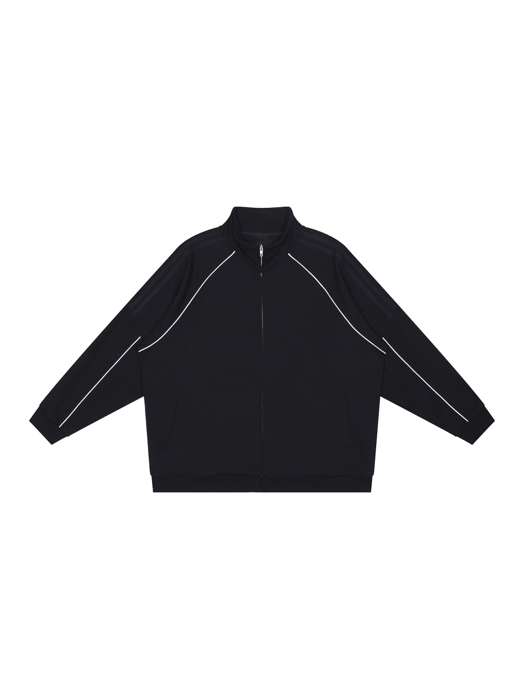 Reflection Striped Raglan Sleeve  Jacket