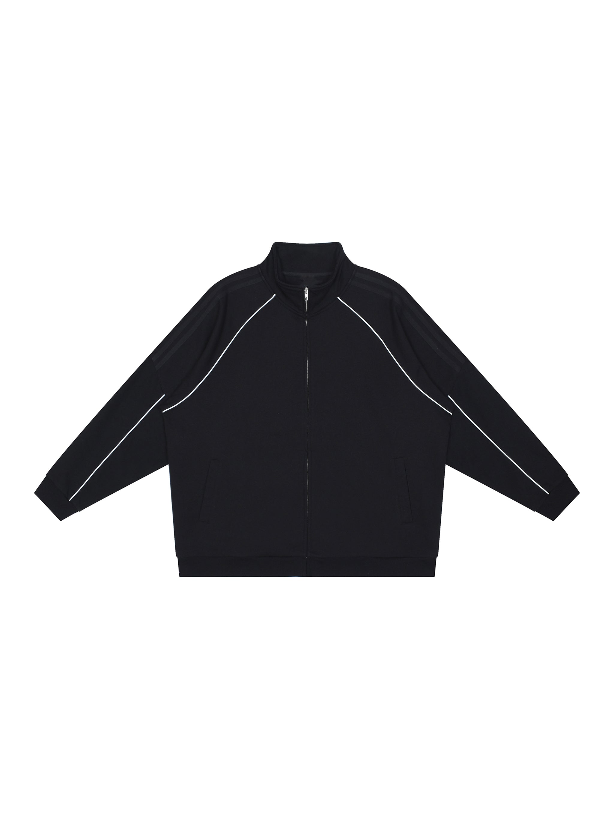 Reflection Striped Raglan Sleeve  Jacket