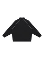 Reflection Striped Raglan Sleeve  Jacket