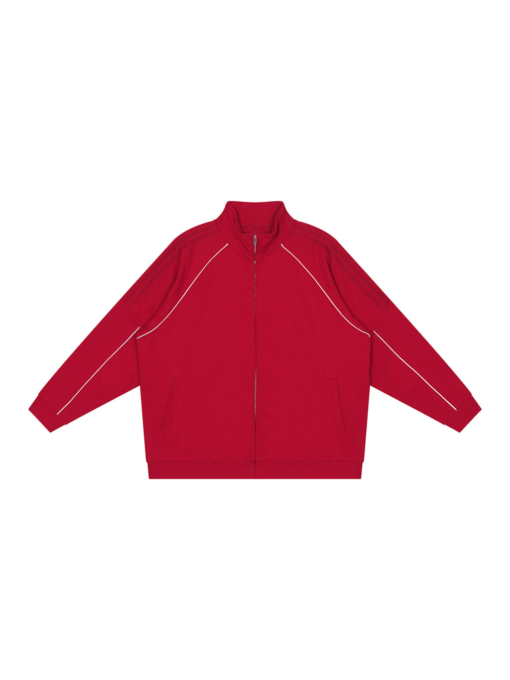 Reflection Striped Raglan Sleeve  Jacket
