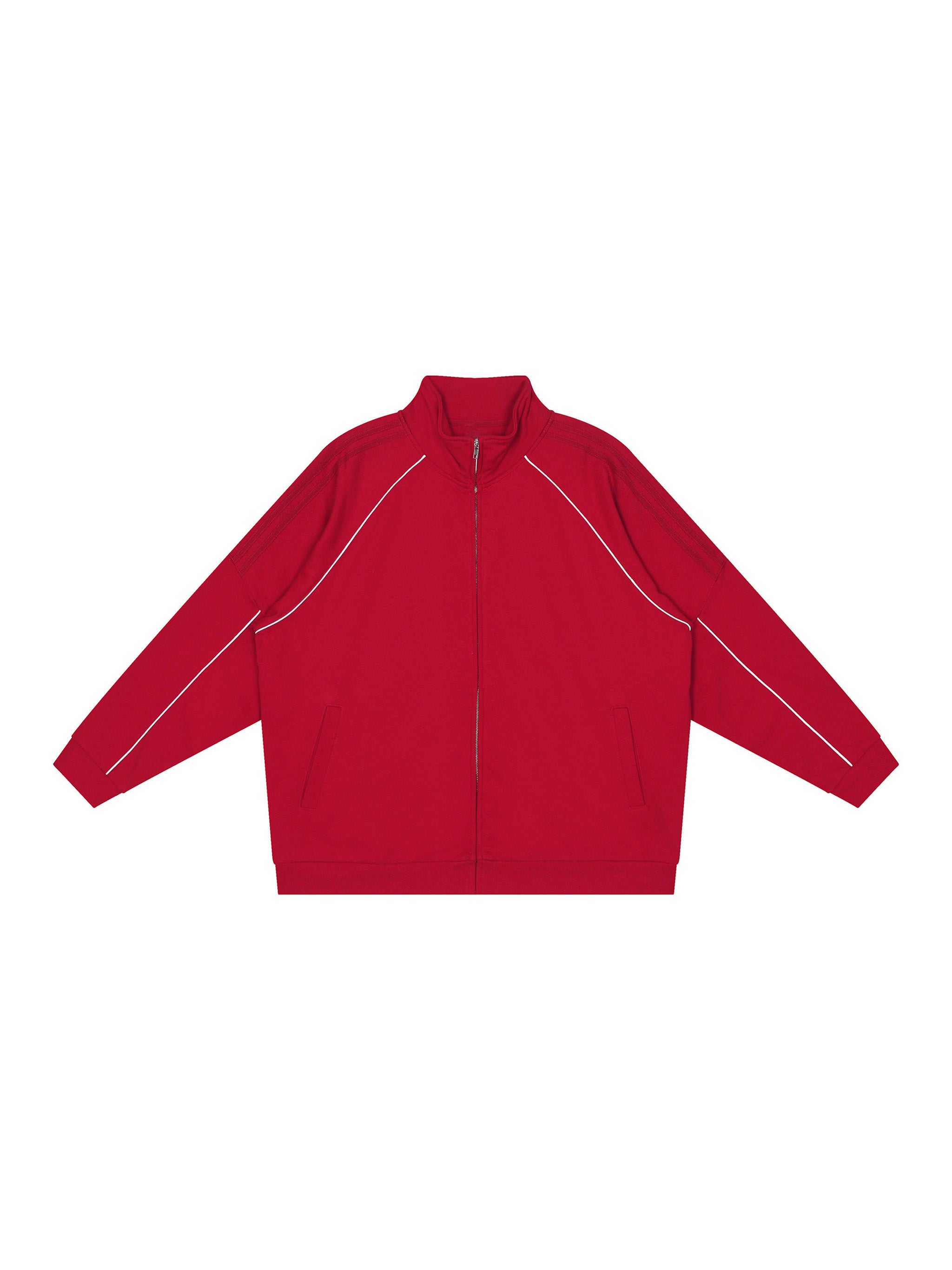 Reflection Striped Raglan Sleeve  Jacket