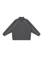 Reflection Striped Raglan Sleeve  Jacket