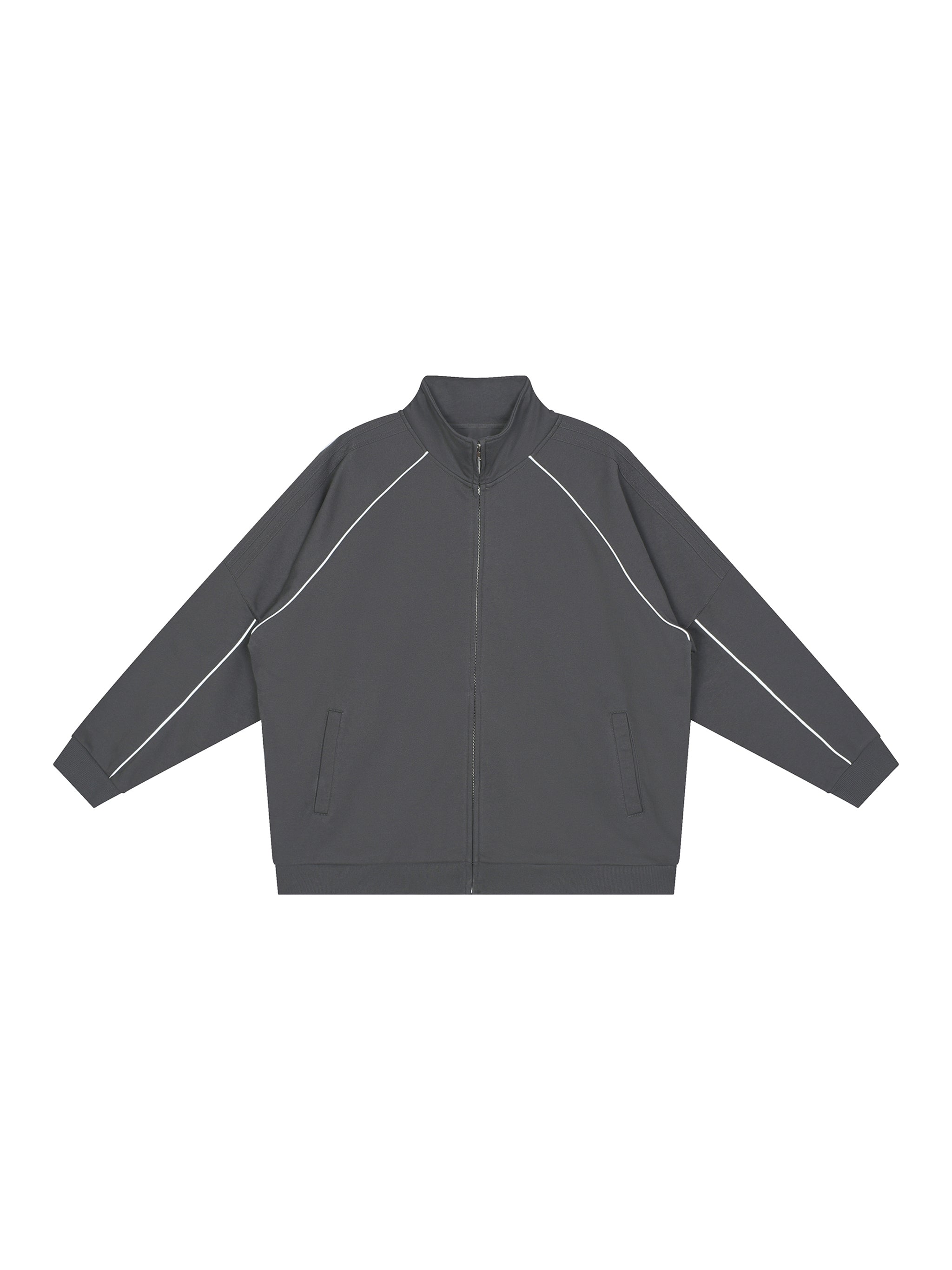 Reflection Striped Raglan Sleeve  Jacket