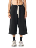 Relaxed Drawstring Three-quarter Sweatpants