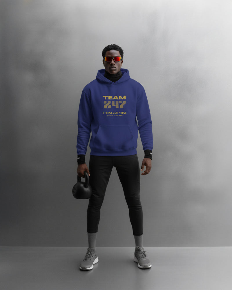 TEAM 247 ROYAL BLUE PERFORMANCE HOODIE