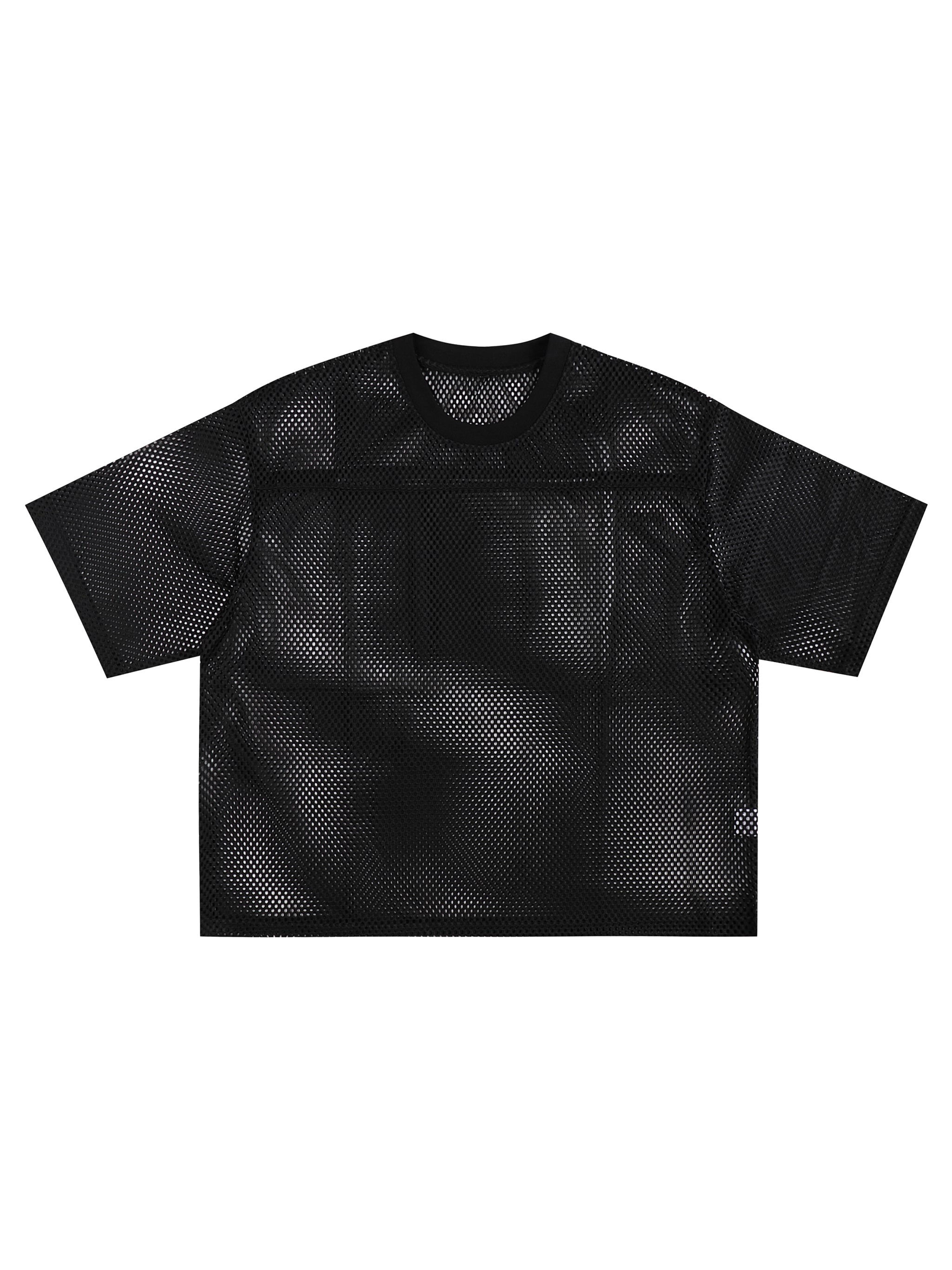 See-through Boxy Net T-Shirt-M