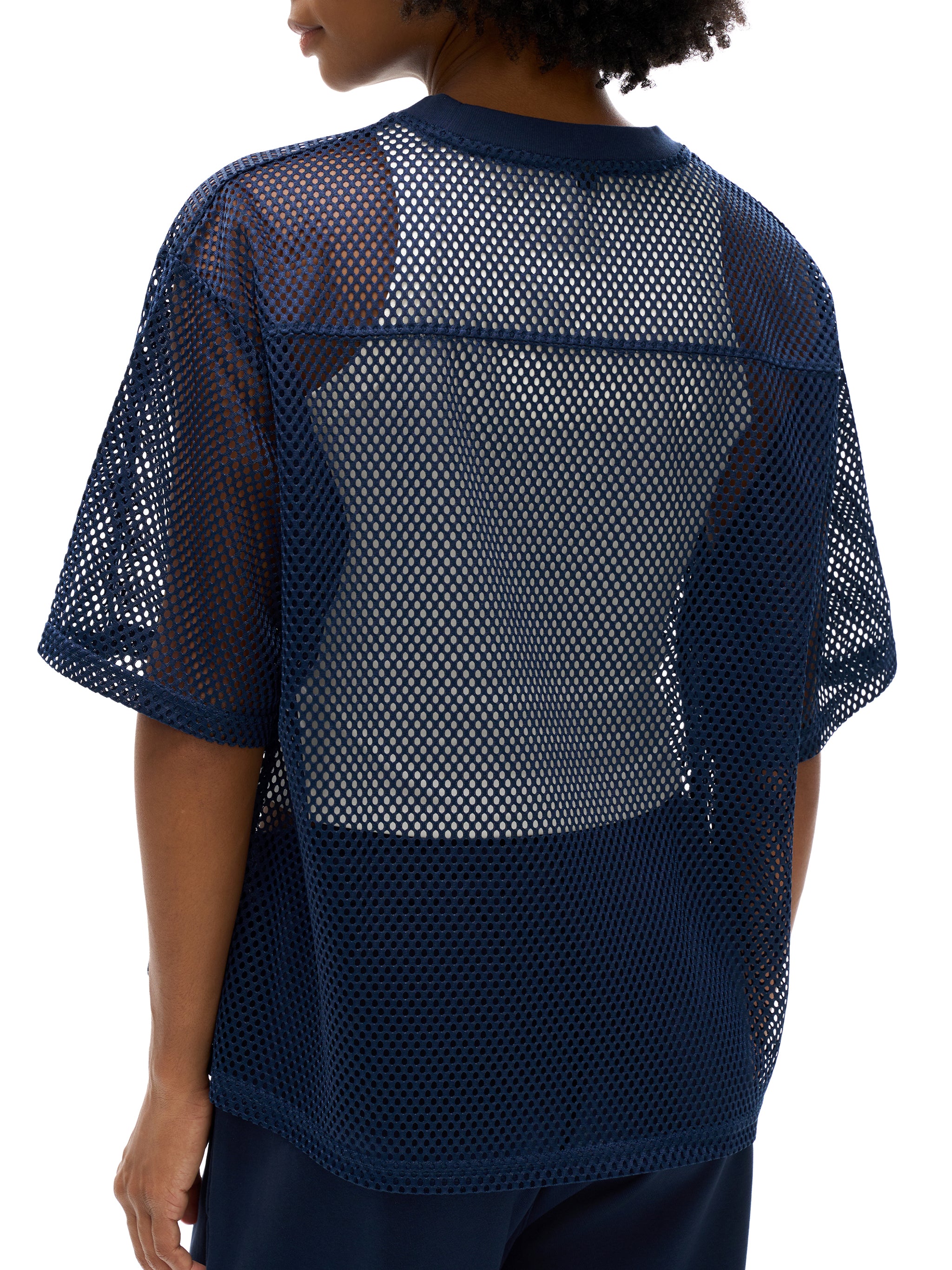 See-through Boxy Net T-Shirt-W