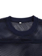 See-through Boxy Net T-Shirt-M