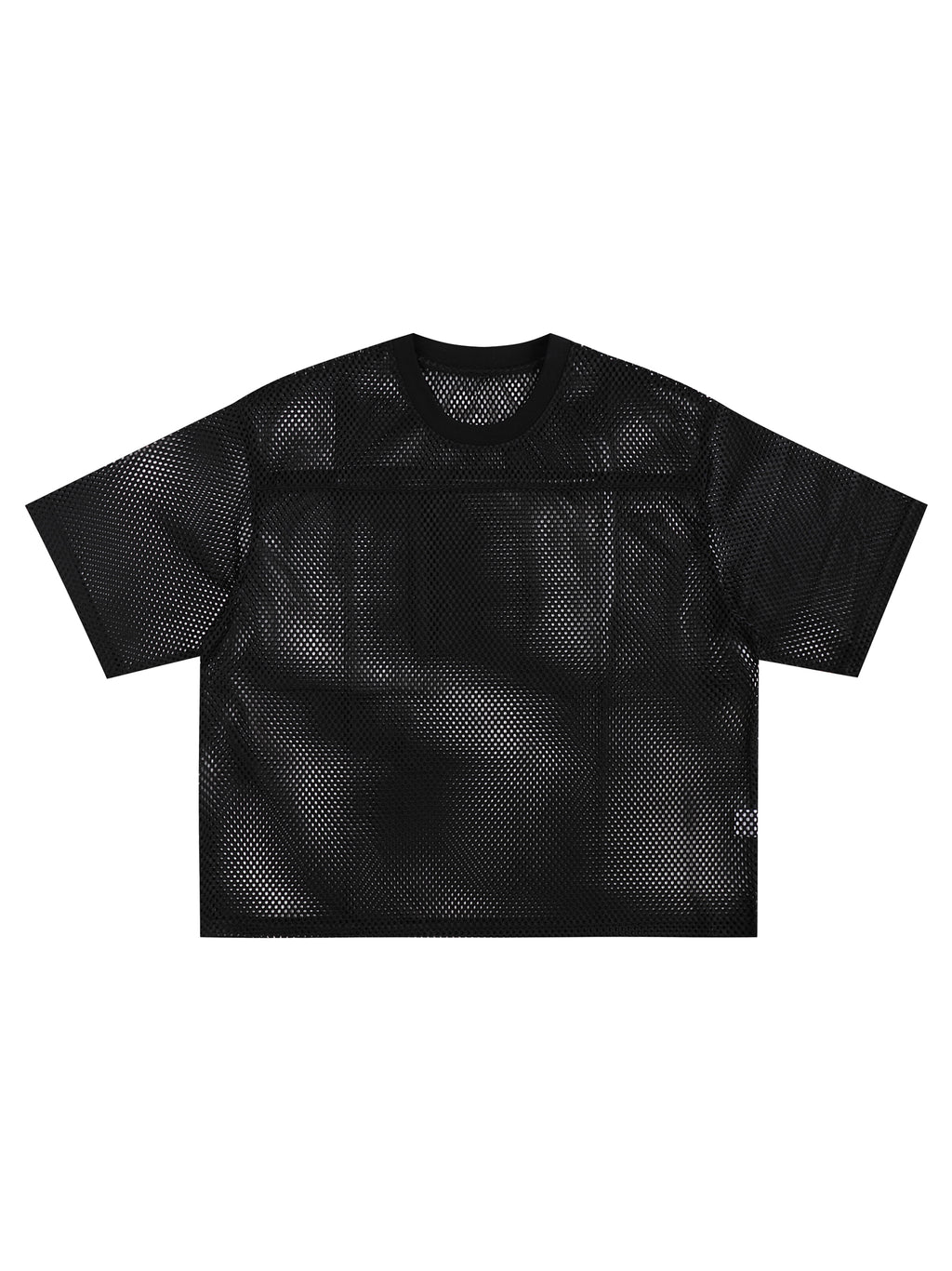 See-through Boxy Net T-Shirt-M