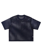 See-through Boxy Net T-Shirt-M