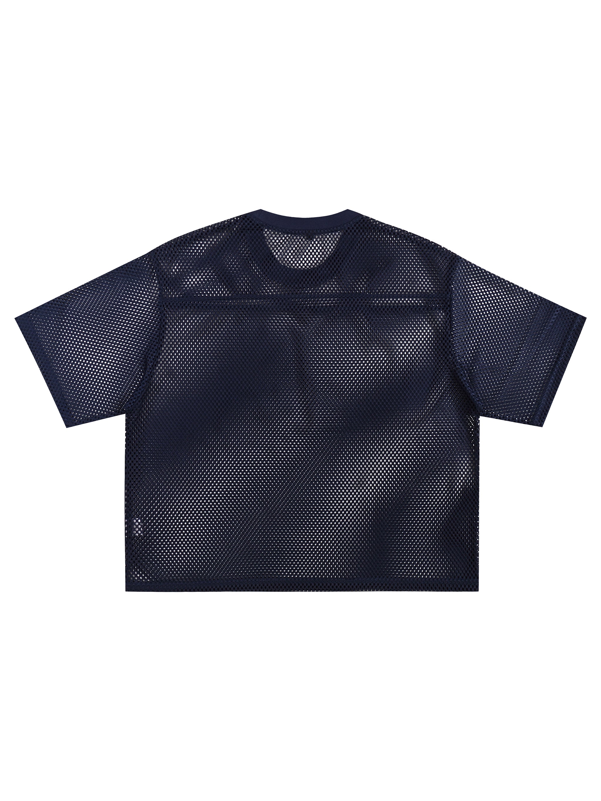 See-through Boxy Net T-Shirt-M
