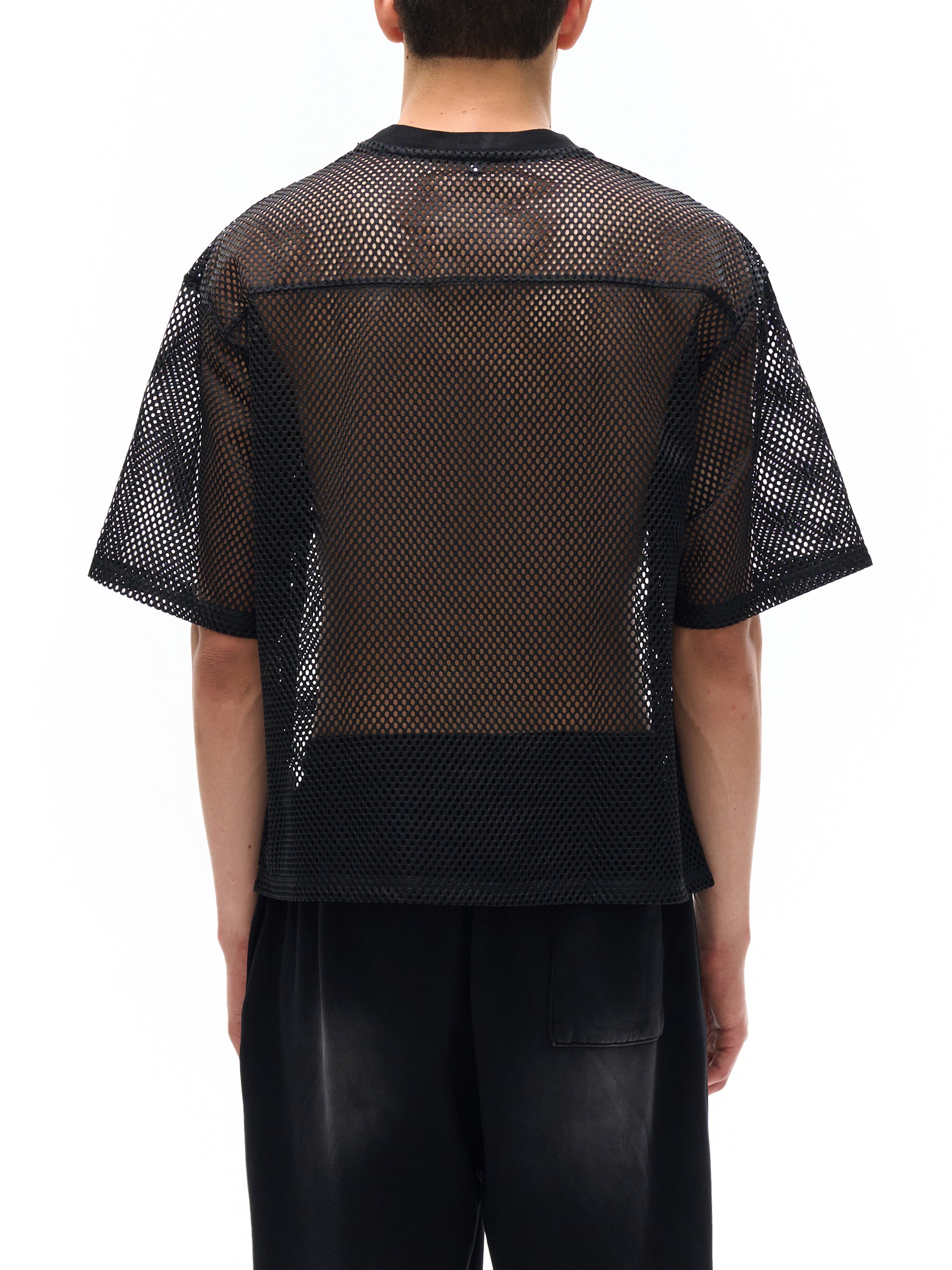 See-through Boxy Net T-Shirt-M