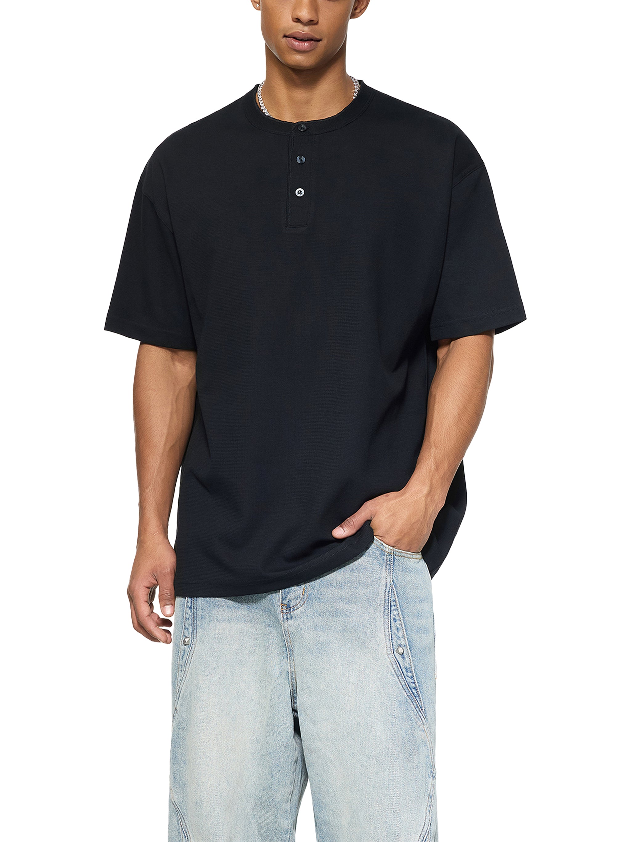 Short Sleeve Henley Shirt