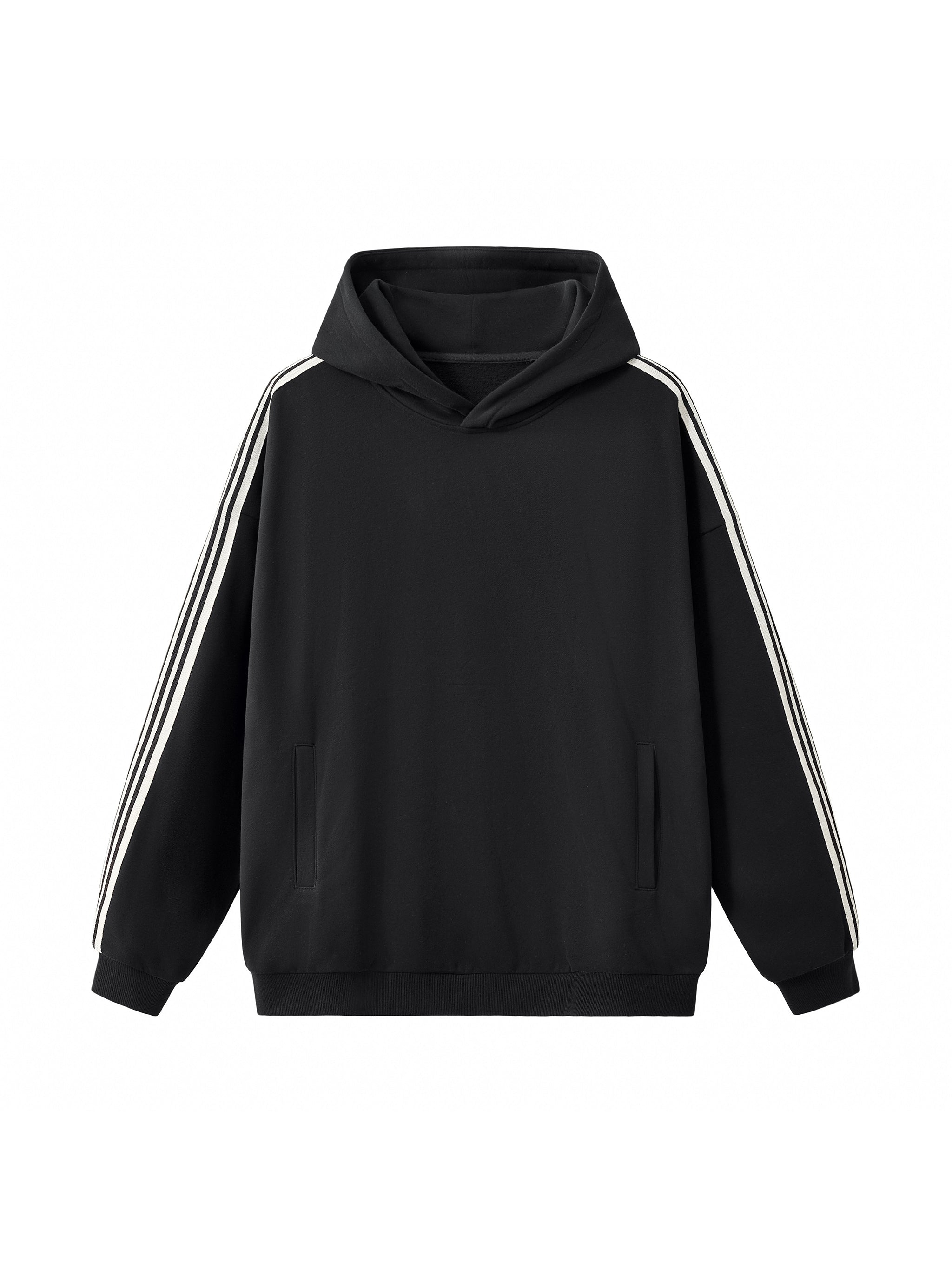 Side Stripe Drop-Shoulder Hoodie