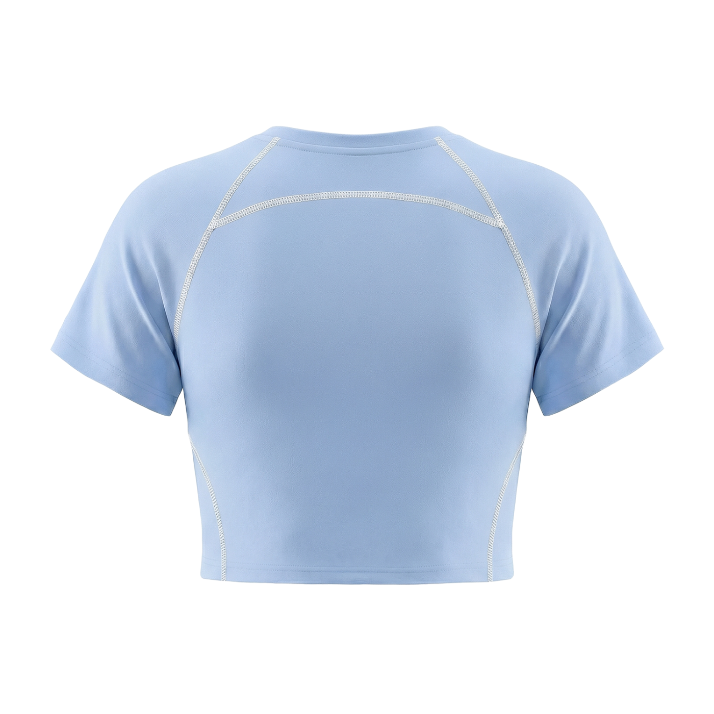 Women's Contrast Stitch Raglan Crop T-Shirt