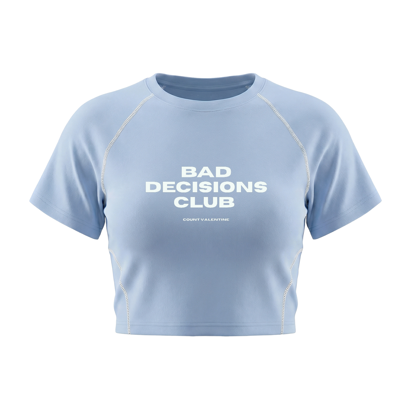 Women's Contrast Stitch Raglan Crop T-Shirt